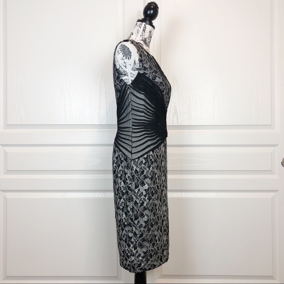 TADASHI SHOJI EMBROIDERED AND PLEATED TULLE DRESS - Picture 3 of 6